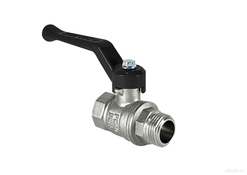 Кран шаровой латунный DeltaPro для ВОДЫ 2" ВР/НР ручка, НИКЕЛИР-Й VALFEX 11Б27фт1М (4/1)