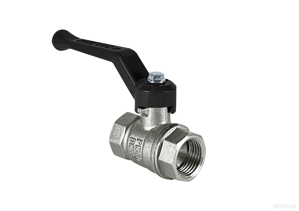 Кран шаровой латунный DeltaPro для ВОДЫ 1 1/2" ВР/ВР ручка, НИКЕЛИР-Й VALFEX 11Б27фт1М (8/2)