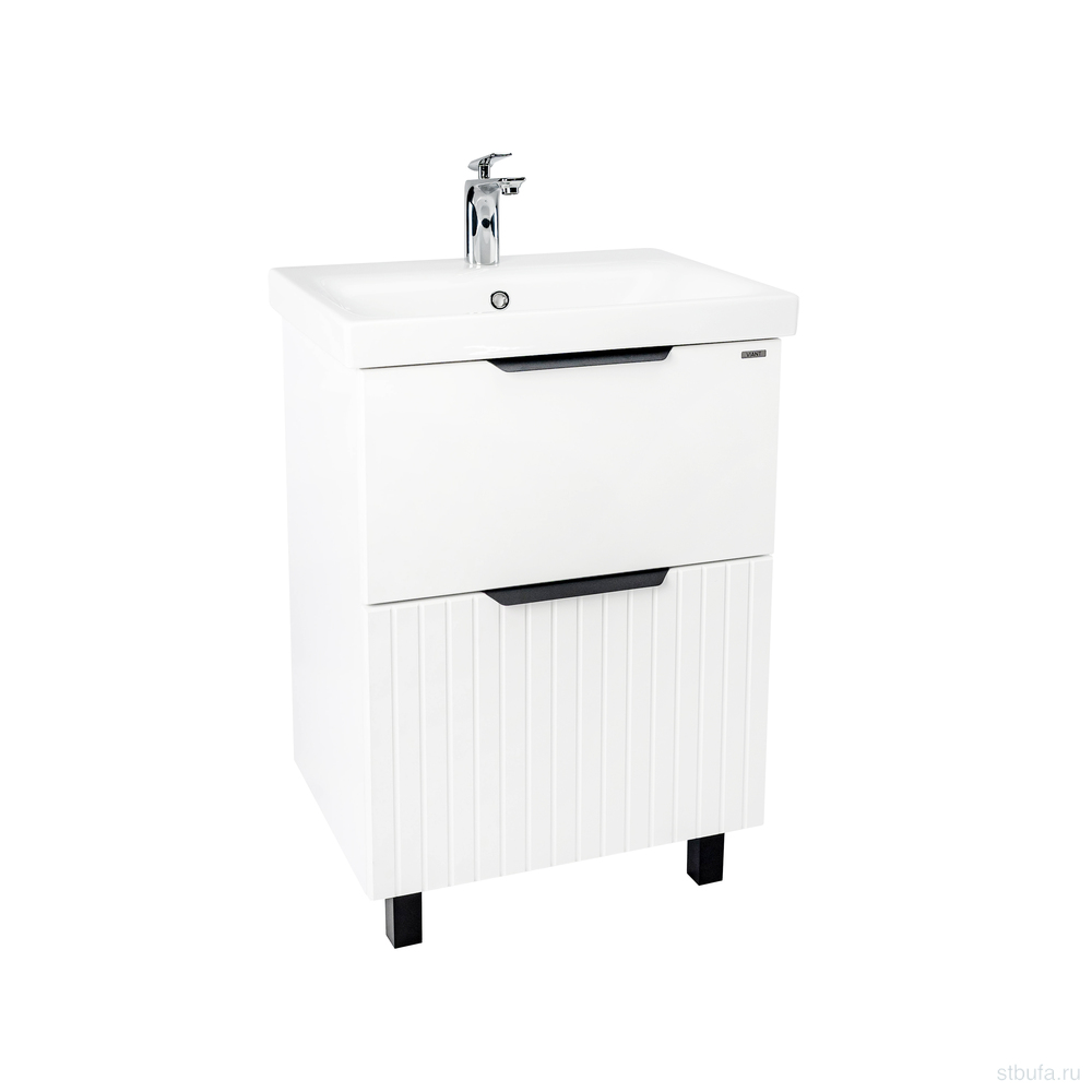 Умывальник MODUO 50 + Тумба "Сицилия" БЕЛАЯ MODUO 50 2 ящика 380x470x820 VIANT