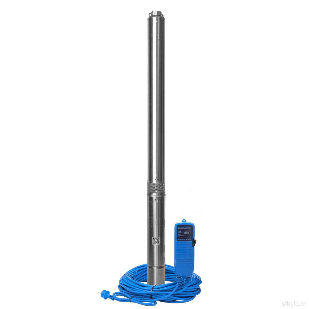 Насос скважинный с плавным пуском ASP1E-100-75(P) (встр.конд., каб.60м) (Aquario)
