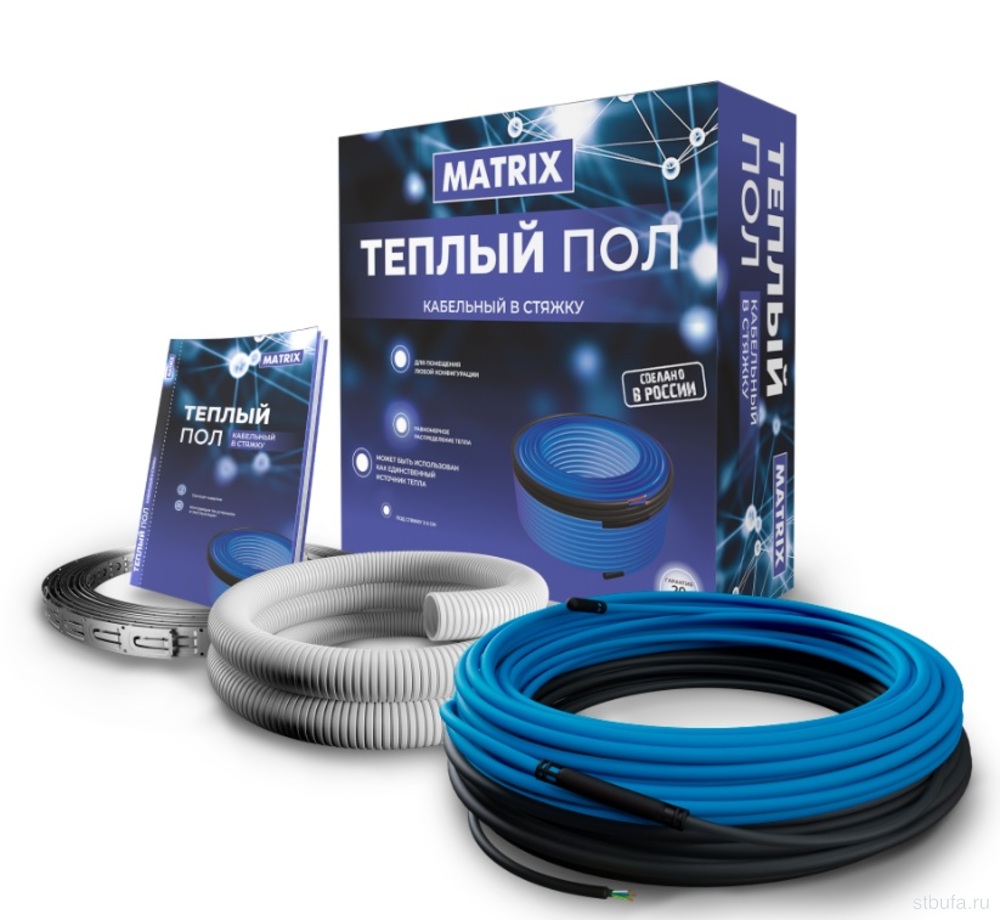Система кабельная двухжильная нагревательная MATRIX 015 /300 Grandeks теплый пол