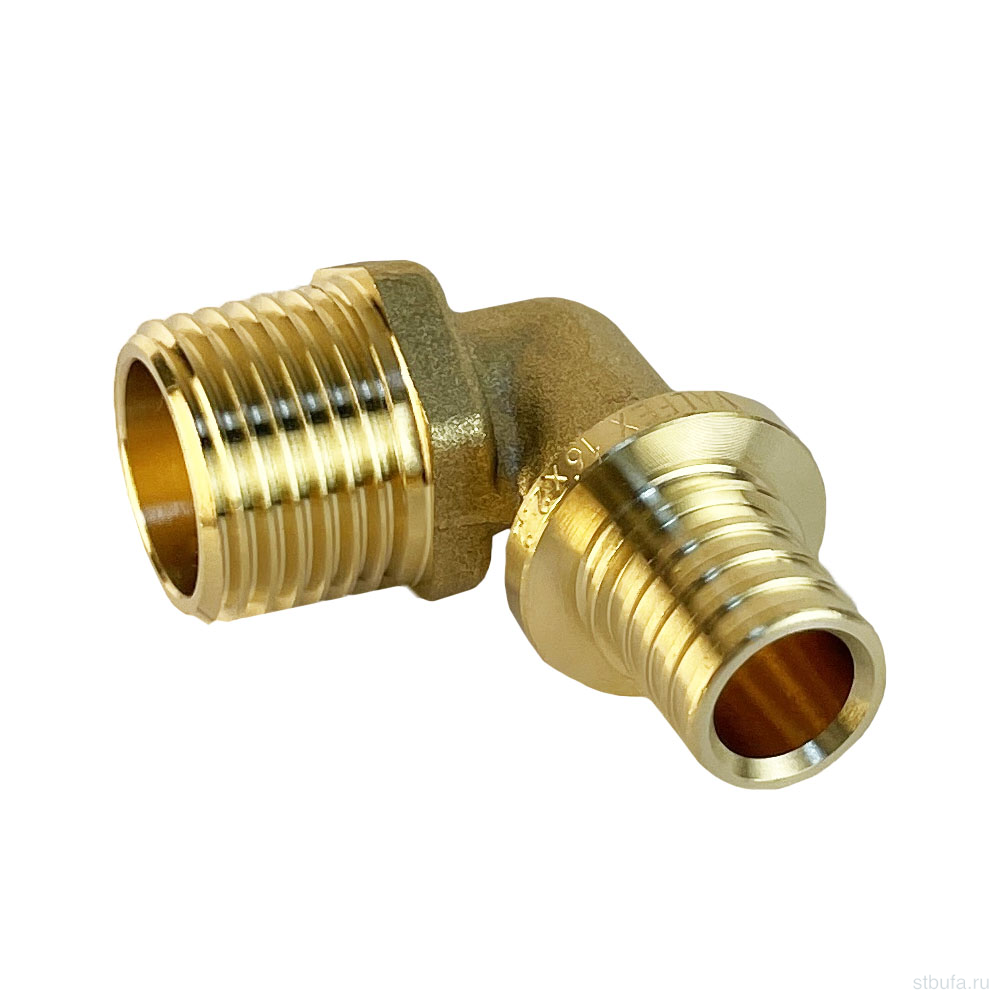 Угольник надвижной с переходом на нар.р. 16(2,2) х 1/2" (VALFEX) (180/10) К