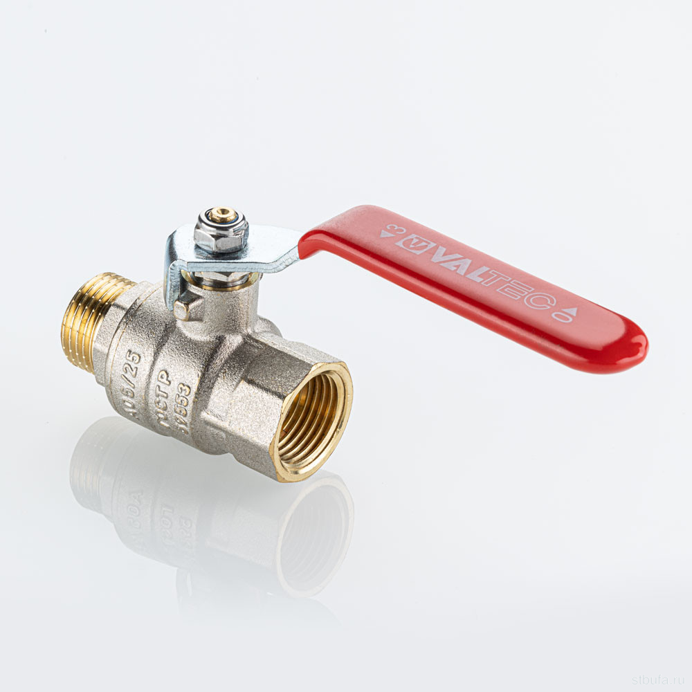 Кран шаровой VALTEC BASE-ГОСТ полнопроходной с рукояткой-рычагом вн.-нар. DN15 PN40 1/2" (144)