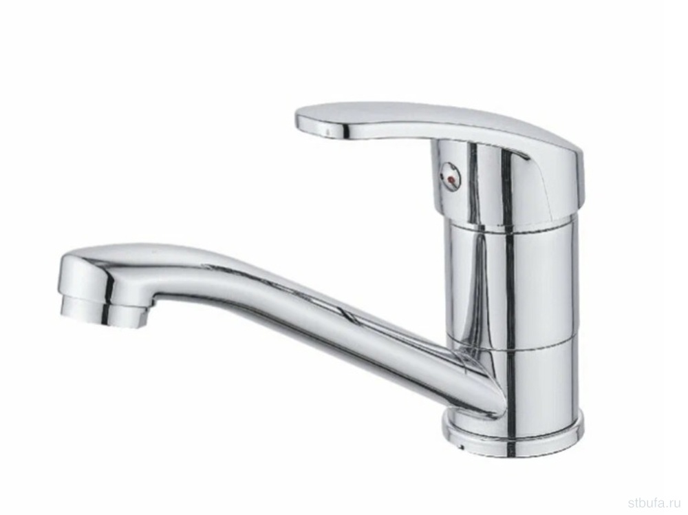 Смеситель кухня CRONWIL CP036-45 с коротким изливом, крепление шпилька, хром А (1/10)