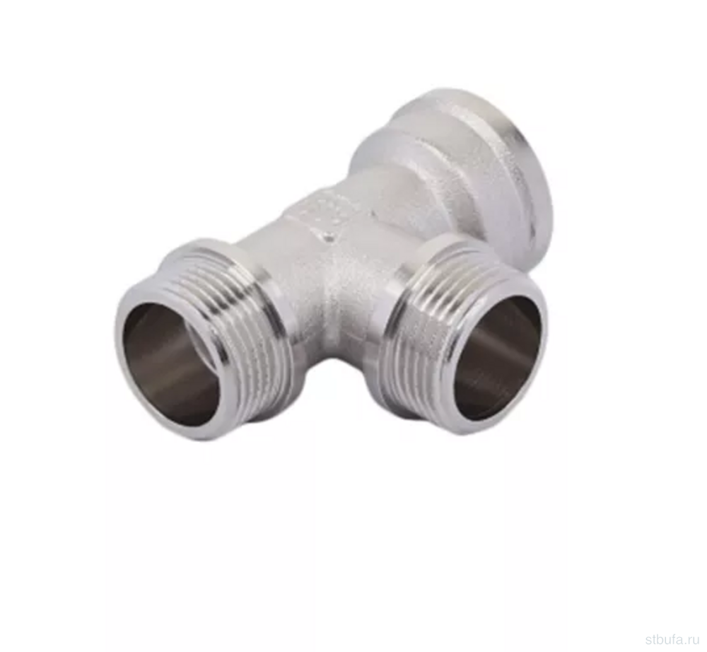 Тройник никелированный 1/2ш*1/2ш*1/2г (ZEISSLER) (10/80)