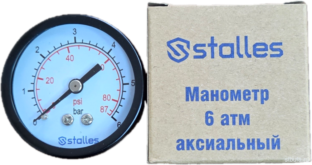 Манометр 6 атм. аксиальный 50мм (ST)