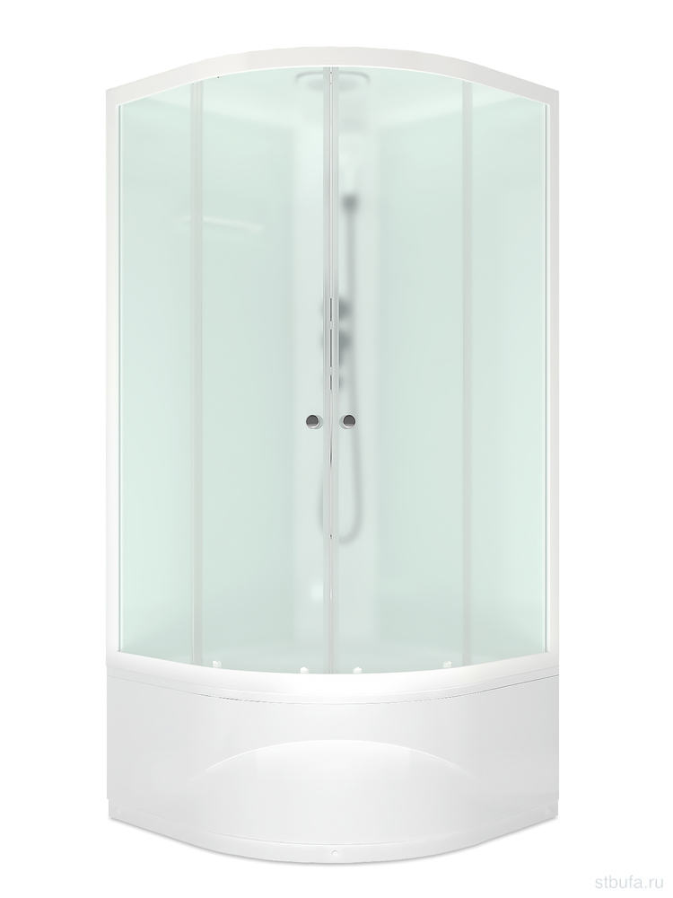 Душ кабина DOMANI-Spa Delight SLIM 99 high 3 МЕСТА, высокий поддон,белые стенки,стекло сатин матированное,90*90*218см,АКРИЛ