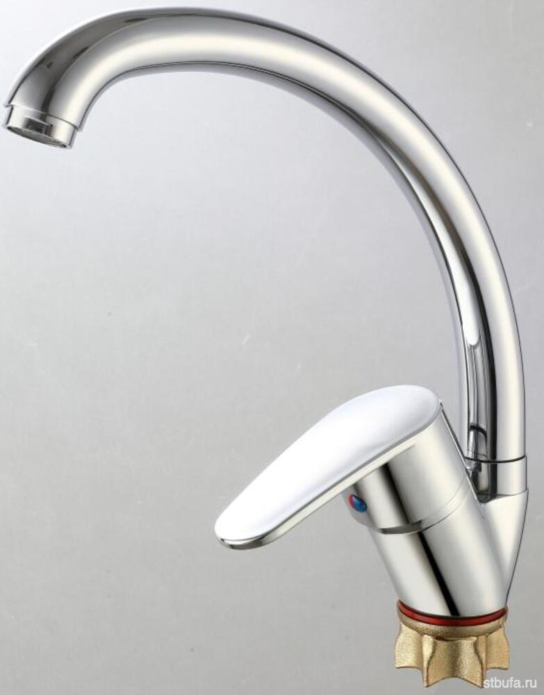 Смеситель SOLONE KAG-4020 для кухни, картридж 35, крепление гайка, хром (1/12)