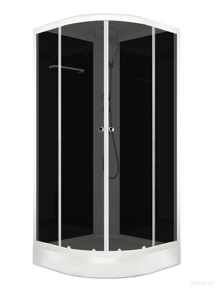 Душ кабина DOMANI-Spa Delight SLIM 99 3 МЕСТА, низкий поддон,черные стенки,стекло тонированное,90*90*218см,АКРИЛ