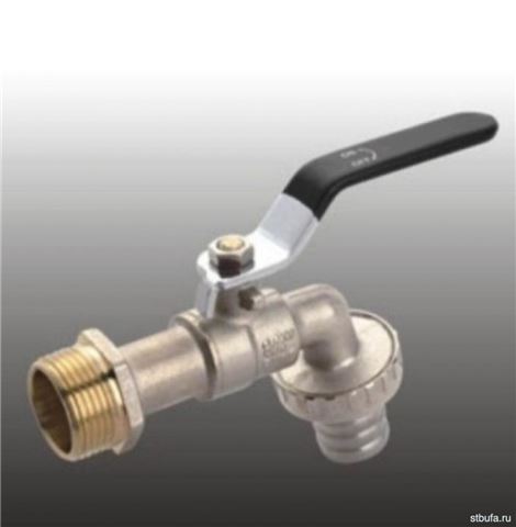 Кран с носиком 3/4" никель (12/120) RM