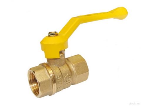 Кран шар. ГАЗ 1/2" г/г ручка 11Б27П Стандарт 220 DN15 PN40 ГАЛЛОП(60)