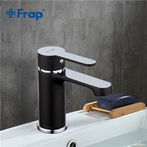 Смеситель FRAP раковина 35мм F1042 черный/хром