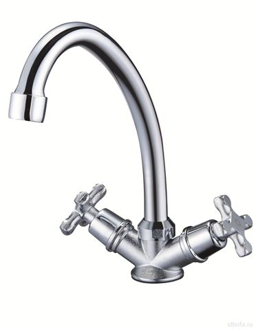 Смеситель GLAUF/Solone кухня керам 1/2", шпилька JIK4-A102-A (в кор.40/в упак.2)