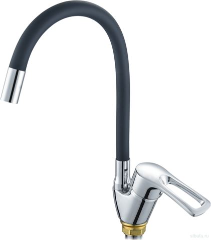 Смеситель для кухни FAUZT FZs-833-BL129 гибкий излив тип См-МОЦБА ЧЕРНЫЙ (1/10)