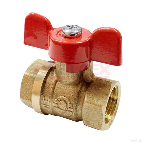 Кран шар. 1/2" г/г бабочка (11Б27фт1М) VALFEX (96/24)