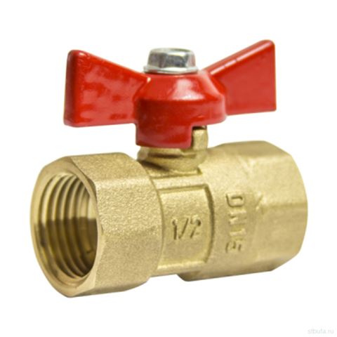Кран шаровой ПРАКТИК 1/2" г/г бабочка 130 DN15 ГАЛЛОП (80)