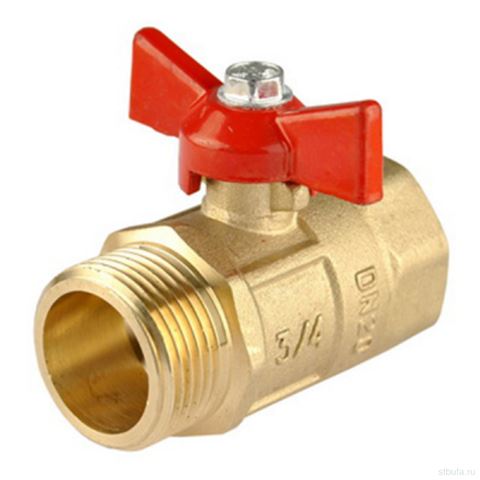 Кран шаровой ПРАКТИК 3/4" г/ш бабочка 131 DN20 ГАЛЛОП (60)