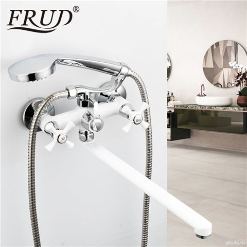 Смеситель FRUD ванна, излив 35F. переключение душ - корпус/дивертор/картридж R22332 (10)