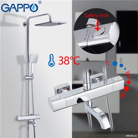 Душевая система (гарнитур) GAPPO G2491 с термостатом (3)