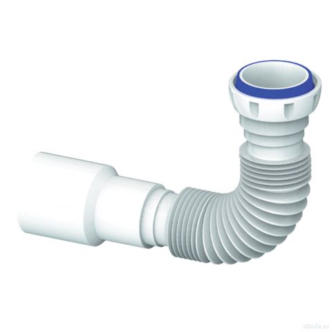 Гофра 1 1/2"*40/50 (400 мм) с гайкой, плоская прокладка UNICORN D45