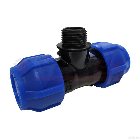 ПНД Тройник компр. переходной с н/р 40-1 1/4"-40 (16/4) Valfex