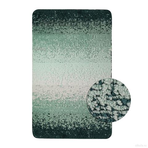 Коврик в ванную САНАКС - SILVER одинарный БИРЮЗА ПЕРЕХОД 50х80 см 100% полиэстер