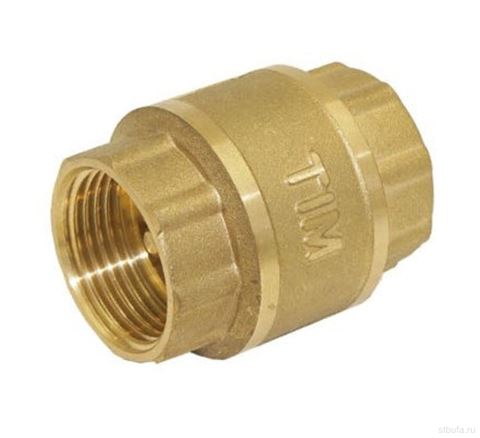 Обратный клапан с латунным штоком, 1/2"г/г (усиленный) TIM (1/50)