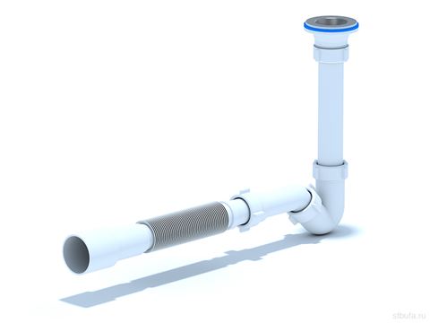 Сифон АНИ для биде 1 1/4"*32 с гибкой трубой 32*40/50 BD1016 (15)