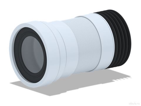 Удлинитель АНИ гибкий для унитаза,280-550мм K718R (1/20)