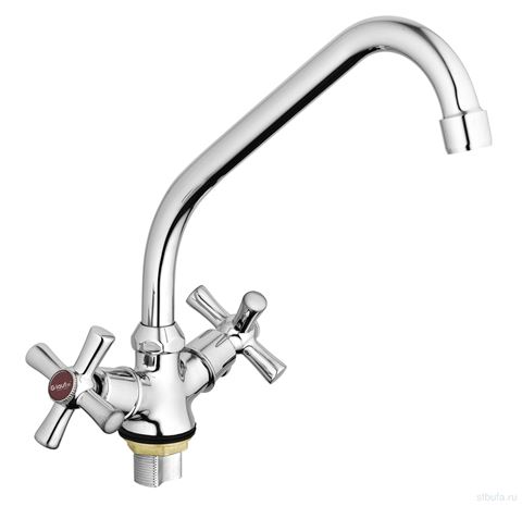 Смеситель GLAUF кухня керам 1/2", гайка, QFR4-А722 (в кор.10/в упак.1)