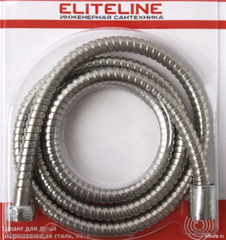 Шланг для душа 175см. 1/2" нерж. сталь (блистер) ELITELINE (50)
