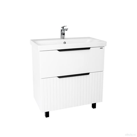 Умывальник MODUO 80 + Тумба "Сицилия" БЕЛАЯ MODUO 80 2 ящика 425x764x820 VIANT